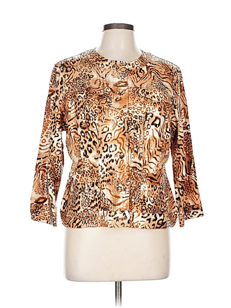 Pre-owned Ruby Rd. Blazer Jacket In Gold