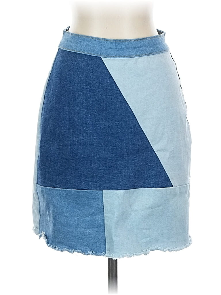 Pre-owned Grace Karin Denim Skirt In Blue