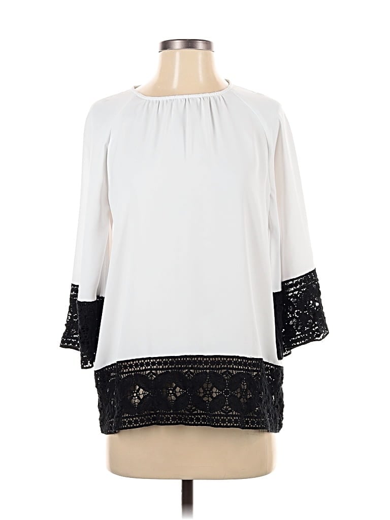Click to view more detailed imagery on our partner's website Pre-owned Jjill 3/4 Sleeve Blouse In White