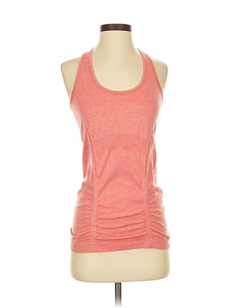 Click to view more detailed imagery on our partner's website Pre-owned Athleta Tank Top Orange Halter Neckline Tops
