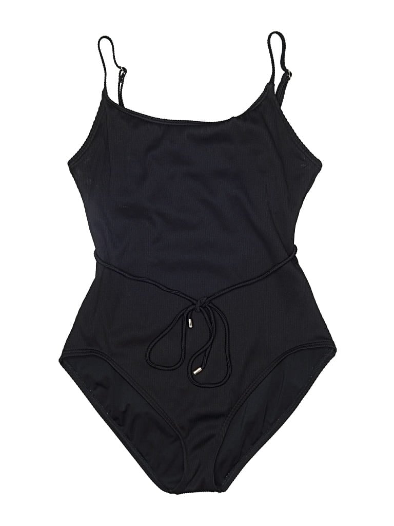 Pre-owned Loft Beach One Piece Swimsuit In Black
