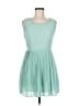 Assorted Brands Solid Teal Cocktail Dress Size M - photo 1