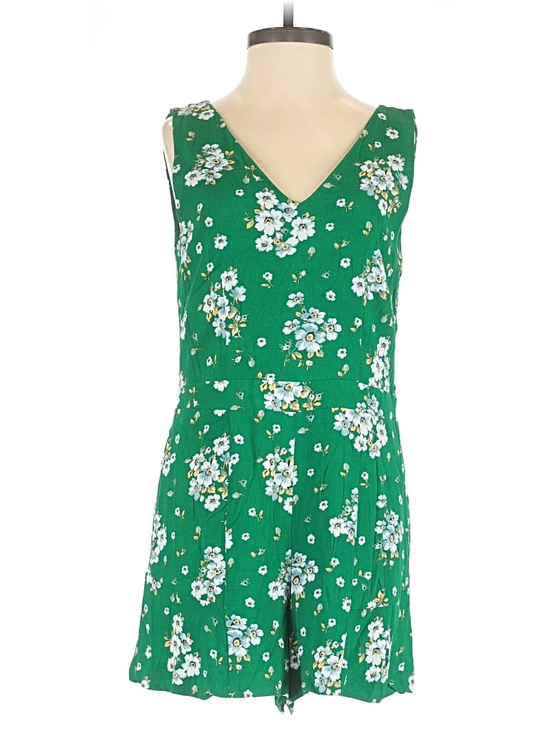Pre-owned Ann Taylor Loft Romper In Green