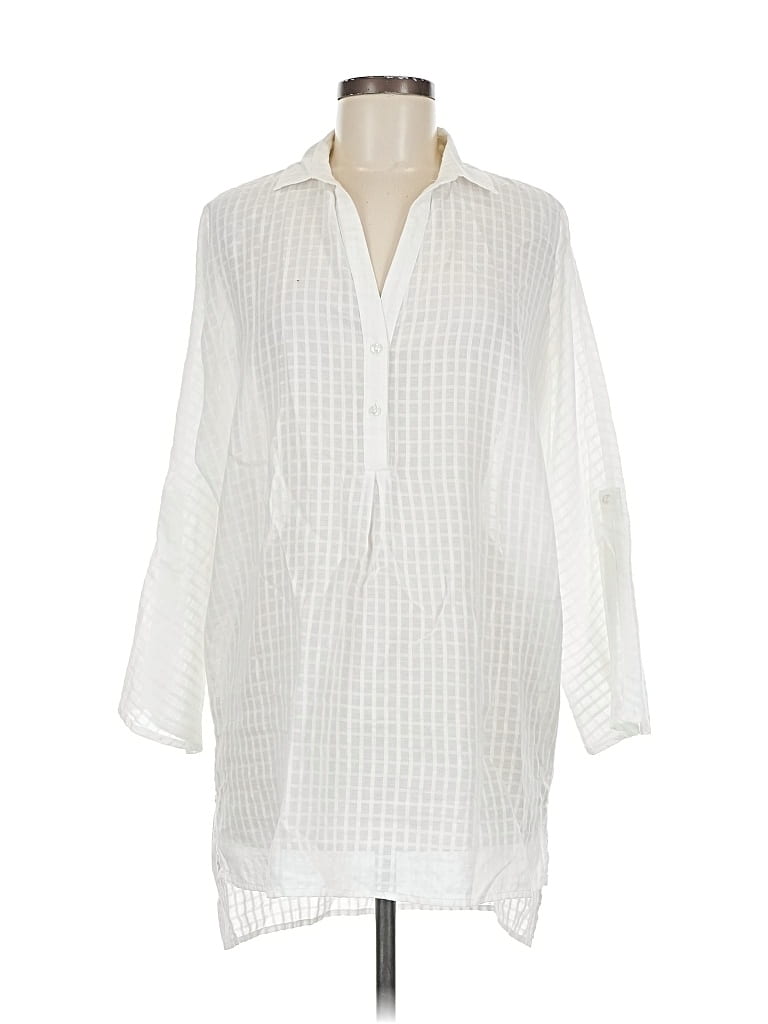 Pre-owned Ann Taylor Loft Outlet 3/4 Sleeve Blouse In White