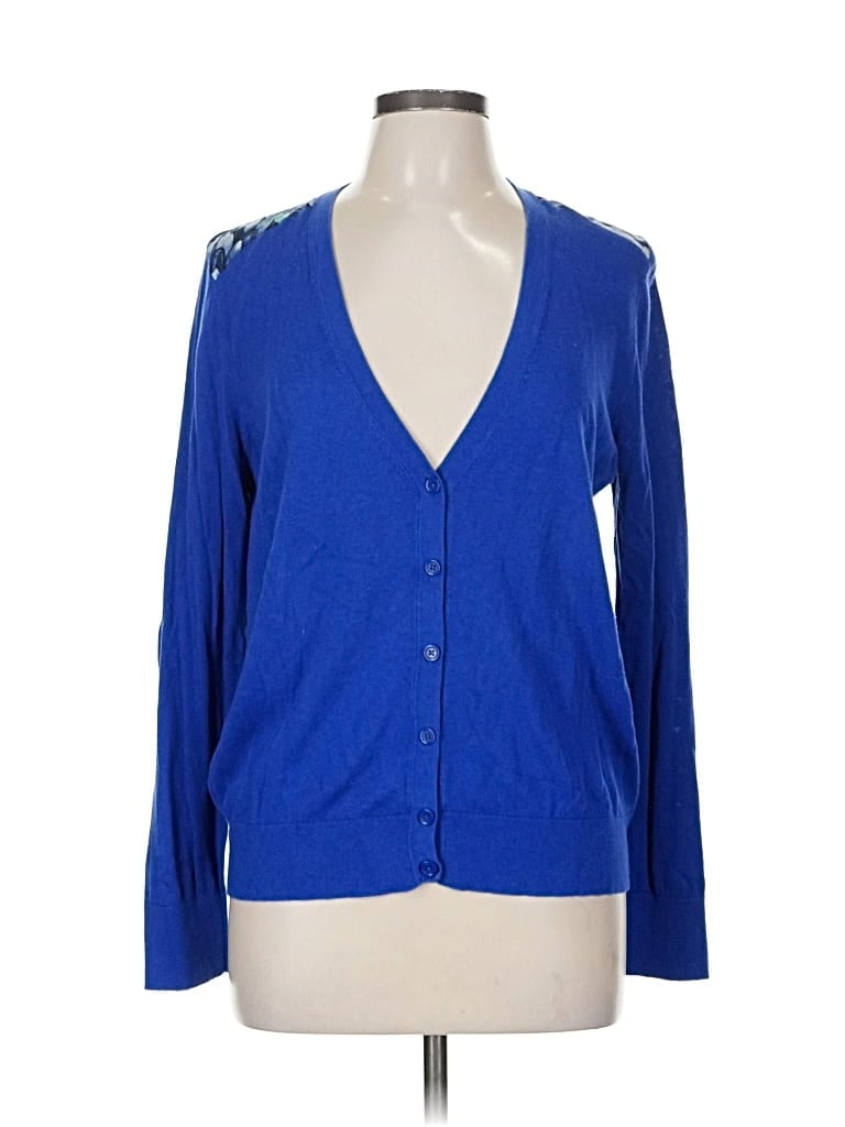 Pre-owned Ann Taylor Loft Cardigan Sweater In Blue
