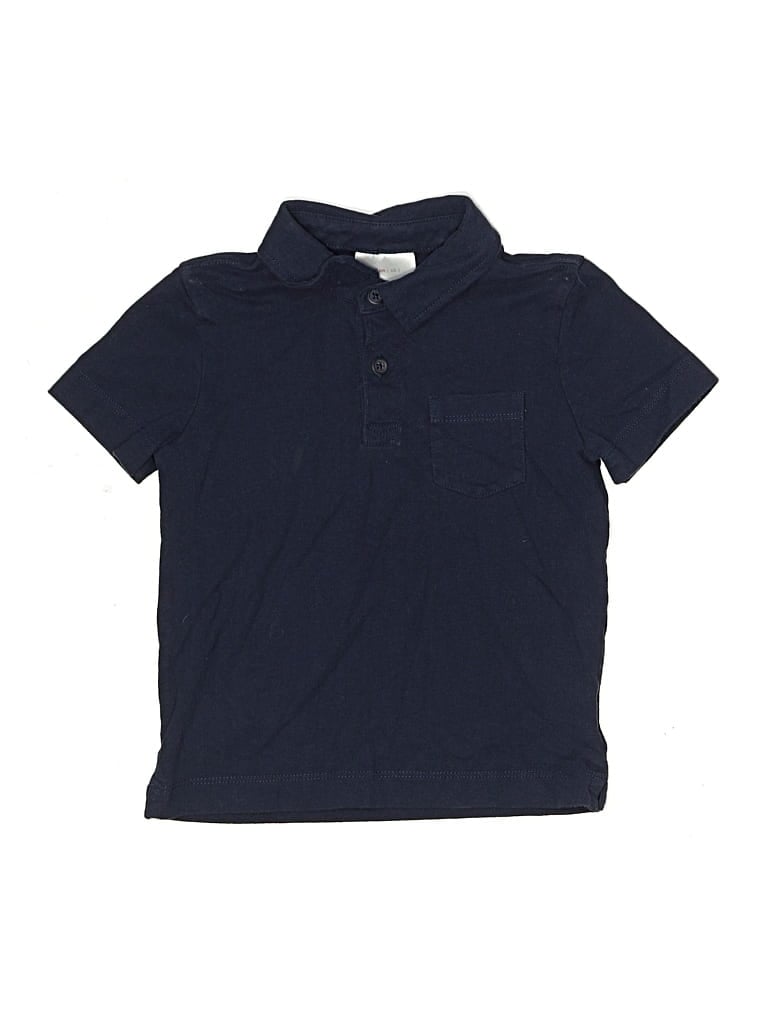 Click to view more detailed imagery on our partner's website Pre-owned Hanna Andersson Kids' Short Sleeve Polo Shirt In Blue