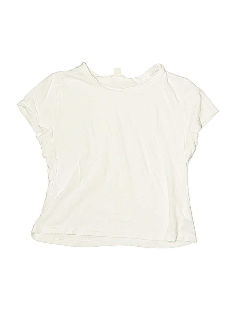 Pre-owned Crewcuts Kids' Short Sleeve T-shirt In White