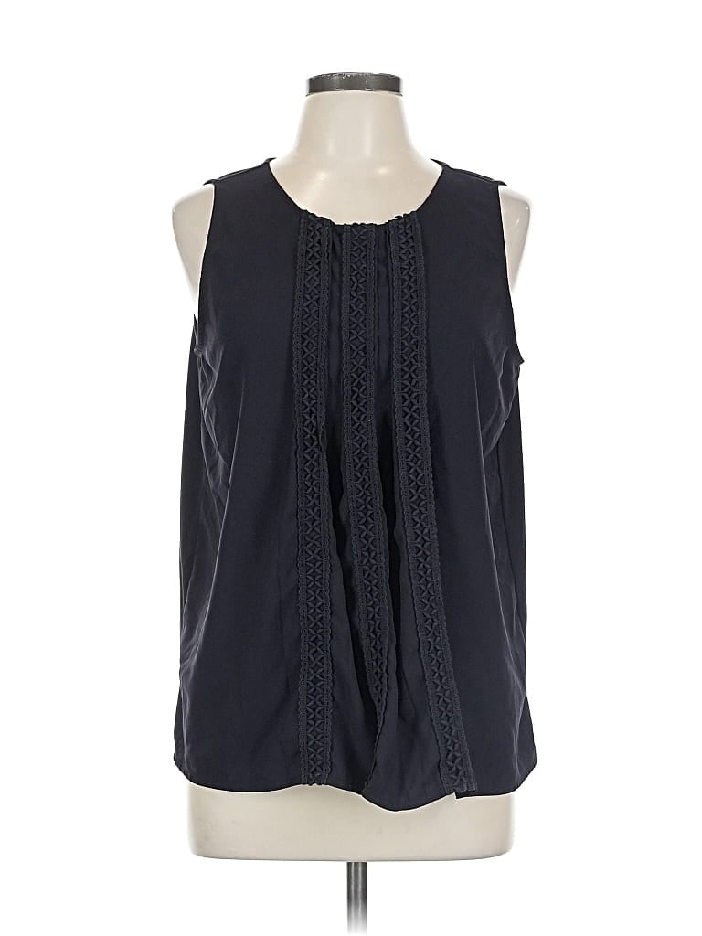 Pre-owned Ann Taylor Sleeveless Blouse In Black