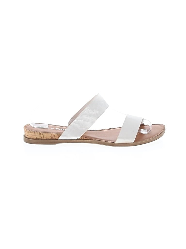 Pre-owned Sun + Stone Sandals In White