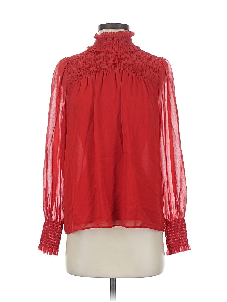 Click to view more detailed imagery on our partner's website Pre-owned Ann Taylor Long Sleeve Blouse In Red