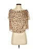 Express Brown Short Sleeve Blouse Size S - photo 1