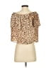 Express Brown Short Sleeve Blouse Size S - photo 2