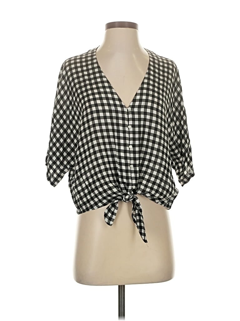 EXPRESS Pre-owned 3/4 Sleeve Blouse In Black