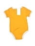 First Impressions 100% Cotton Color Block Yellow Short Sleeve Onesie Size 0-3 mo - photo 2
