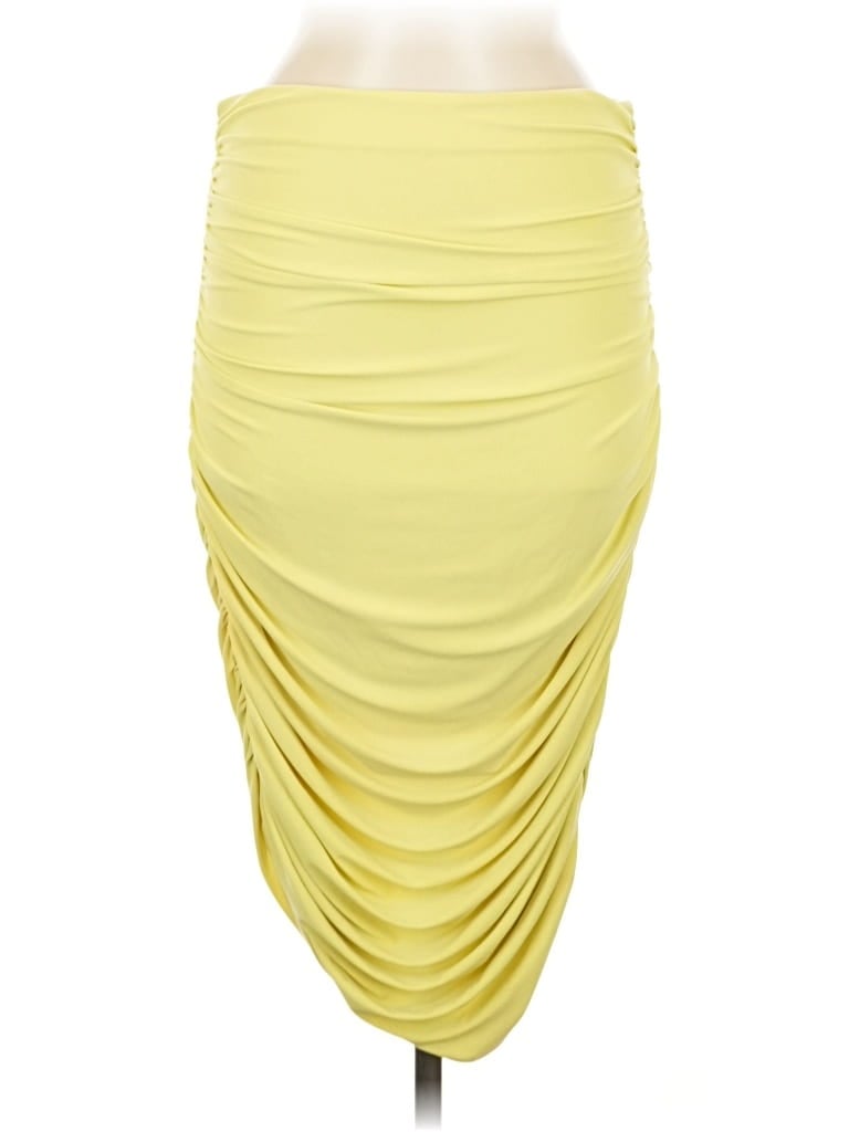 Pre-owned Express Casual Skirt In Yellow