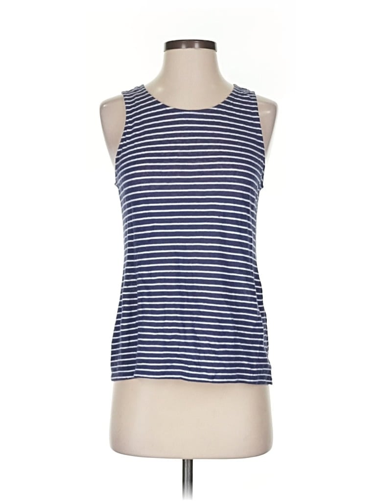 Pre-owned Banana Republic Tank Top Blue Halter Neckline Tops
