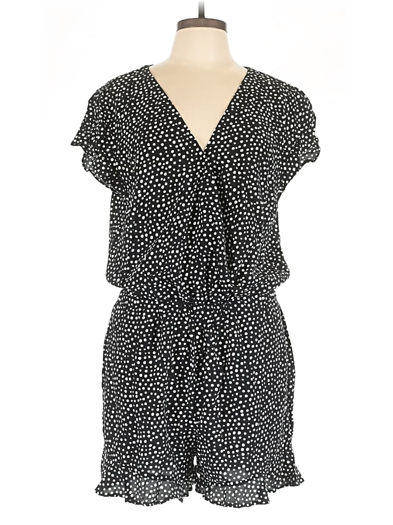 Pre-owned Ann Taylor Loft Romper In Black