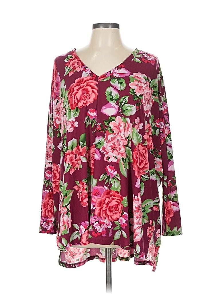 Click to view more detailed imagery on our partner's website Pre-owned Show Me Your Mumu Long Sleeve Blouse In Burgundy