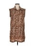 Victor Alfaro Collective 100% Polyester Animal Print Brown Sleeveless Blouse Size M - photo 1