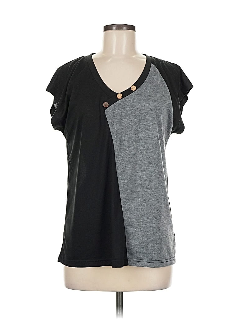 Pre-owned Made With Love Short Sleeve T-shirt In Gray