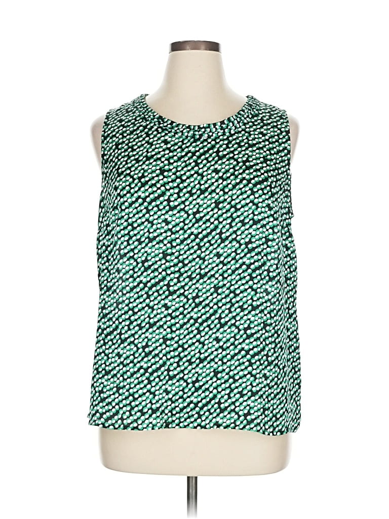Pre-owned Kasper Sleeveless Blouse In Green