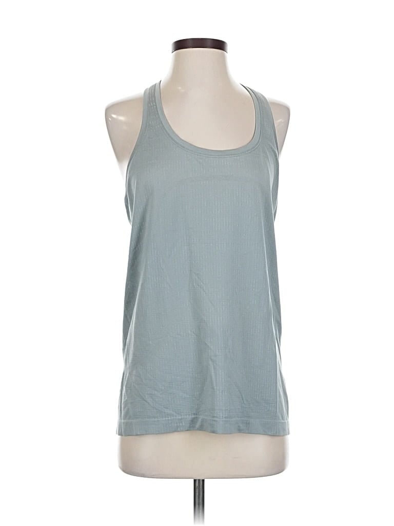 Pre-owned Lululemon Athletica Tank Top Gray Halter Neckline Tops