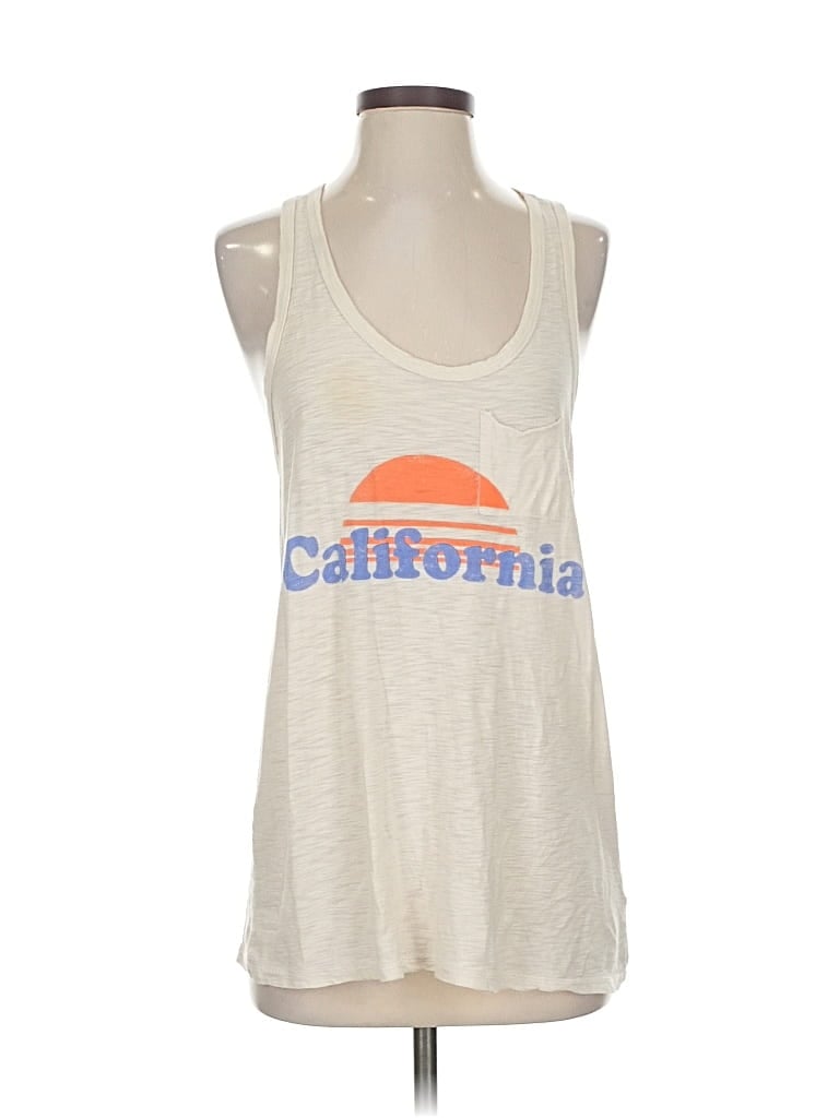 COMUNE Pre-owned Tank Top Tan Halter Neckline Tops In Brown