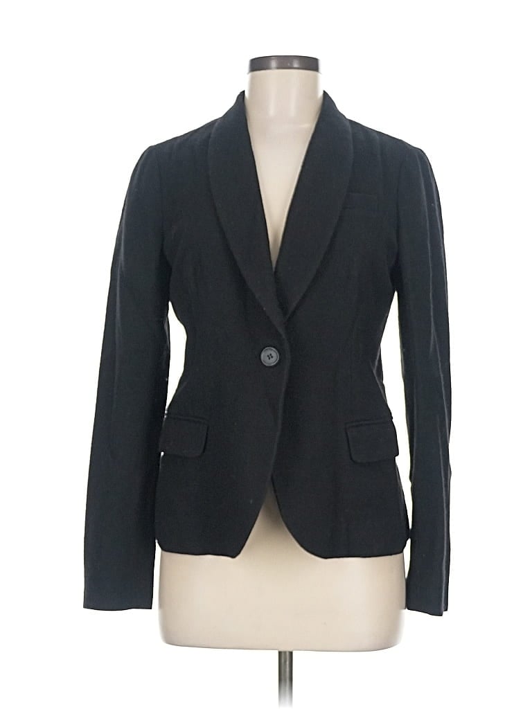 Pre-owned J.crew Factory Store Wool Blazer Jacket In Black