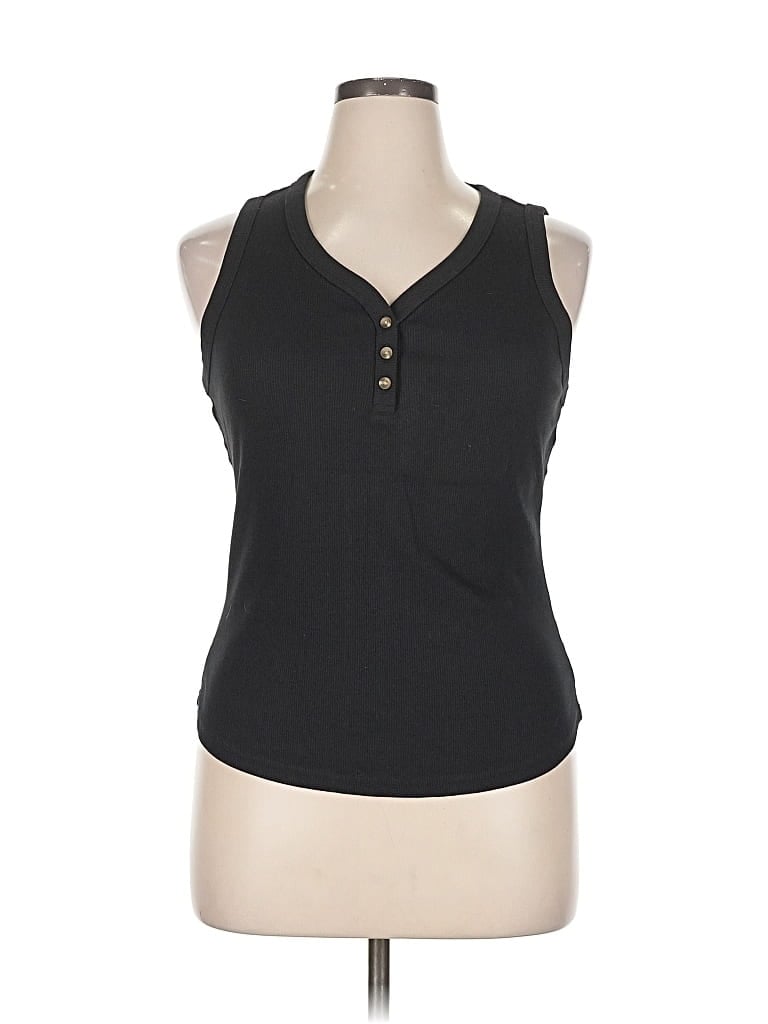 Pre-owned Sonoma Goods For Life Tank Top Black Halter Neckline Tops