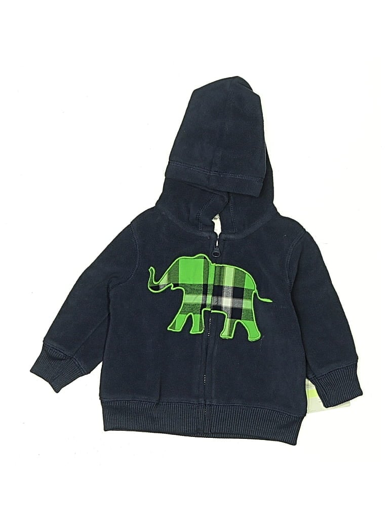Pre-owned Carter's Babies' Zip Up Hoodie In Blue