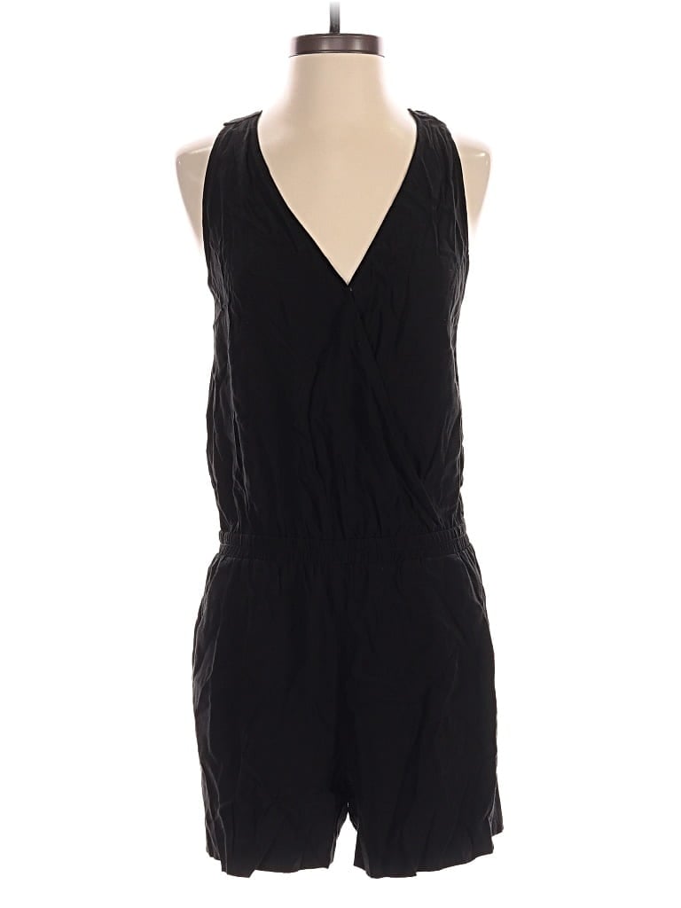 Pre-owned Ann Taylor Loft Romper In Black
