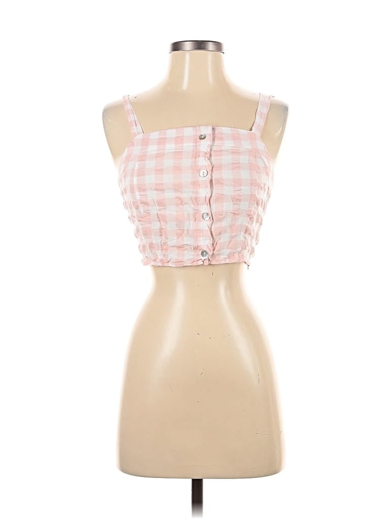 Pre-owned Stradivarius Tube Top Pink Strapless Neckline Tops