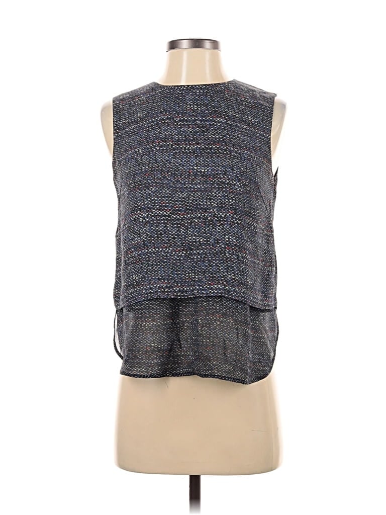 Pre-owned Theory Sleeveless Top Gray Boatneck Tops