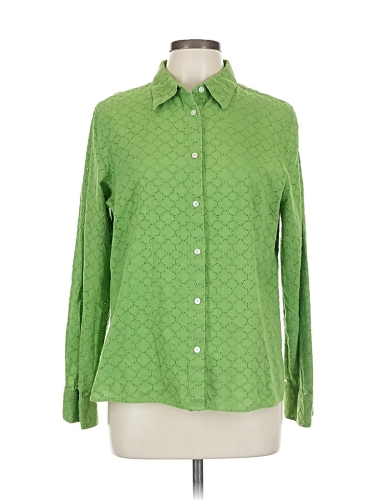 Click to view more detailed imagery on our partner's website Pre-owned Talbots Long Sleeve Button Down Shirt In Green