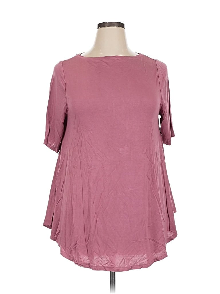 Pre-owned Lane Bryant 3/4 Sleeve T-shirt In Pink