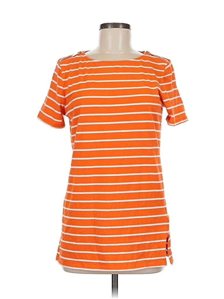MICHAEL MICHAEL KORS Pre-owned Short Sleeve Top Orange Boatneck Tops