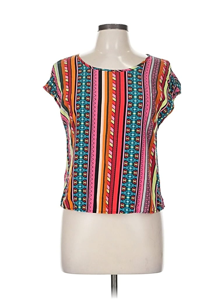 Pre-owned Shein Short Sleeve Blouse In Orange