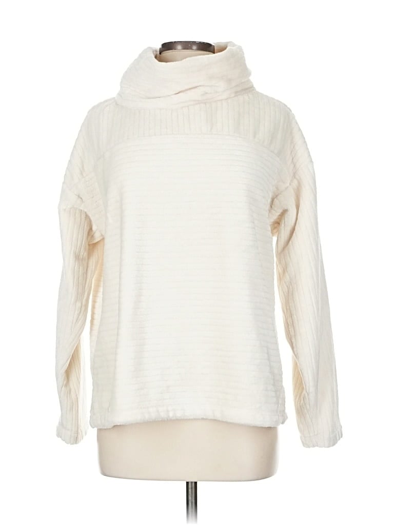 Pre-owned Ann Taylor Loft Turtleneck Sweater In White