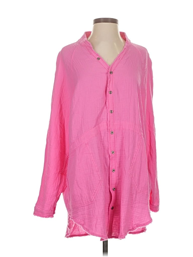 Pre-owned Flawless Long Sleeve Blouse In Pink