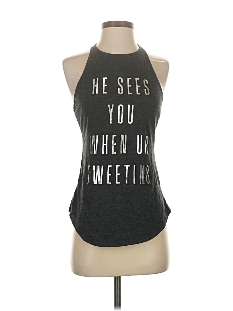 Pre-owned Victoria's Secret Tank Top Gray Halter Neckline Tops