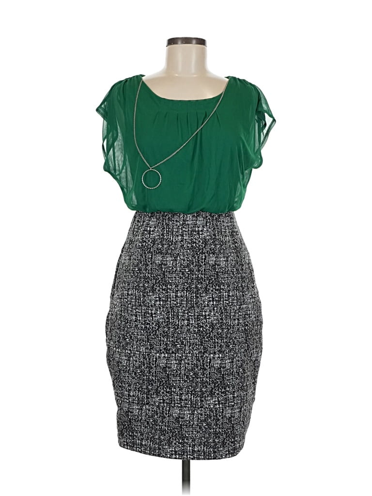 Pre-owned En Focus Studio Cocktail Dress In Gray