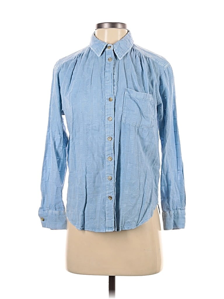 Click to view more detailed imagery on our partner's website Pre-owned Pilcro Long Sleeve Button Down Shirt In Blue