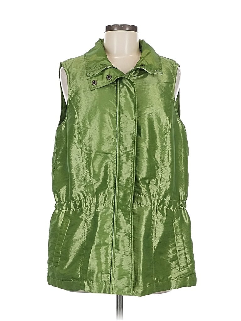 Pre-owned Coldwater Creek Vest In Green