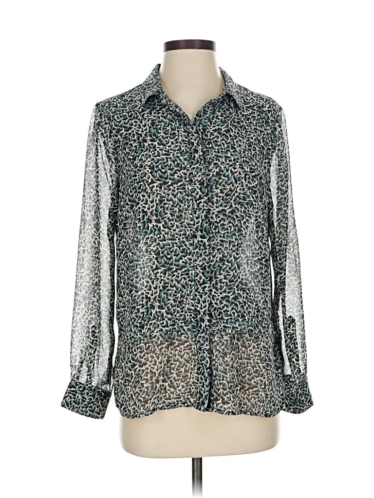 Click to view more detailed imagery on our partner's website Pre-owned Liverpool Los Angeles Long Sleeve Blouse In Silver