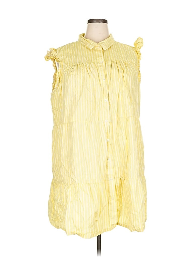 Pre-owned True Craft Casual Dress In Yellow
