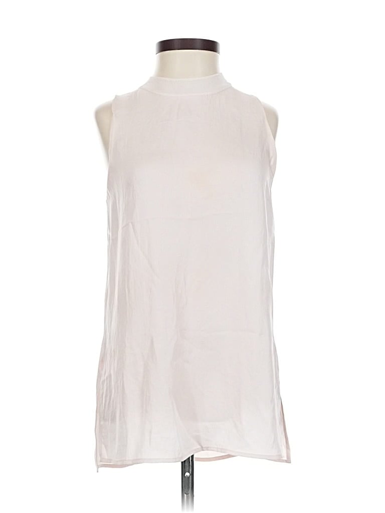 Pre-owned Vince Sleeveless Blouse In White