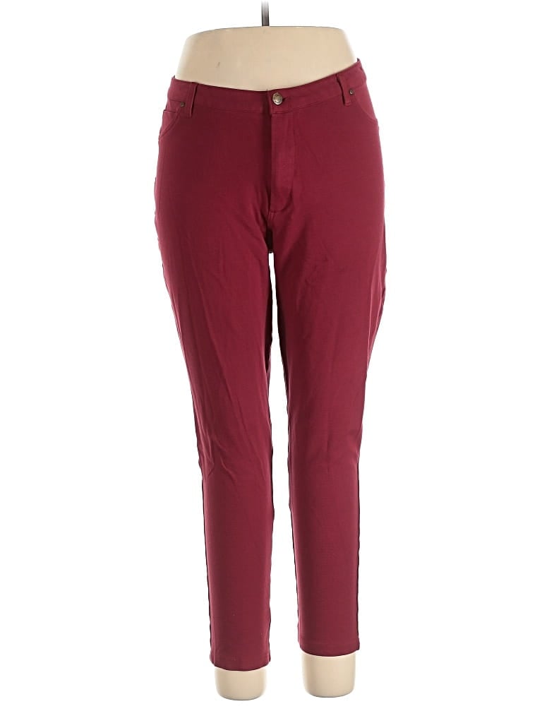 Pre-owned Dg^2 By Diane Gilman Casual Pants In Burgundy