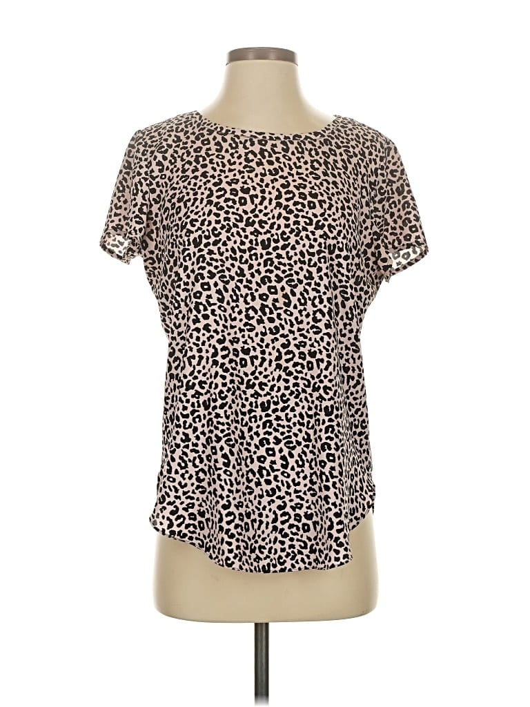 Pre-owned Ann Taylor Short Sleeve T-shirt In Brown