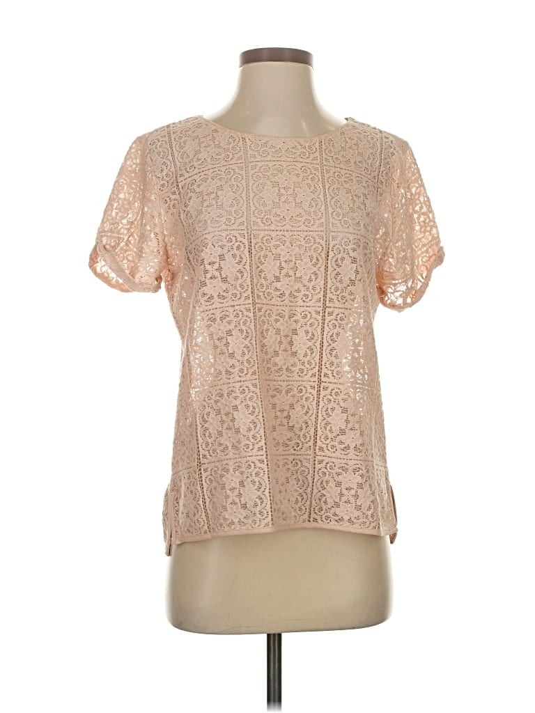 Pre-owned Ann Taylor Short Sleeve Blouse In Brown