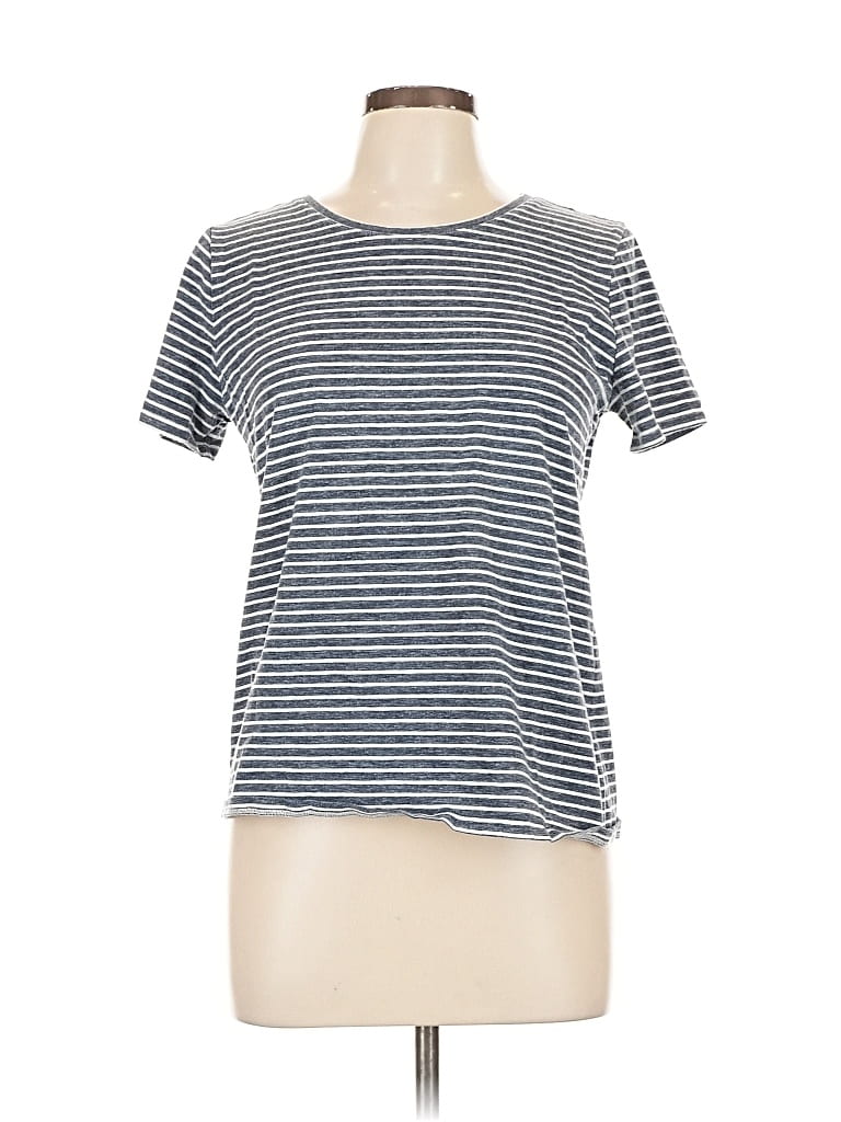 Pre-owned Ann Taylor Short Sleeve T-shirt In Blue